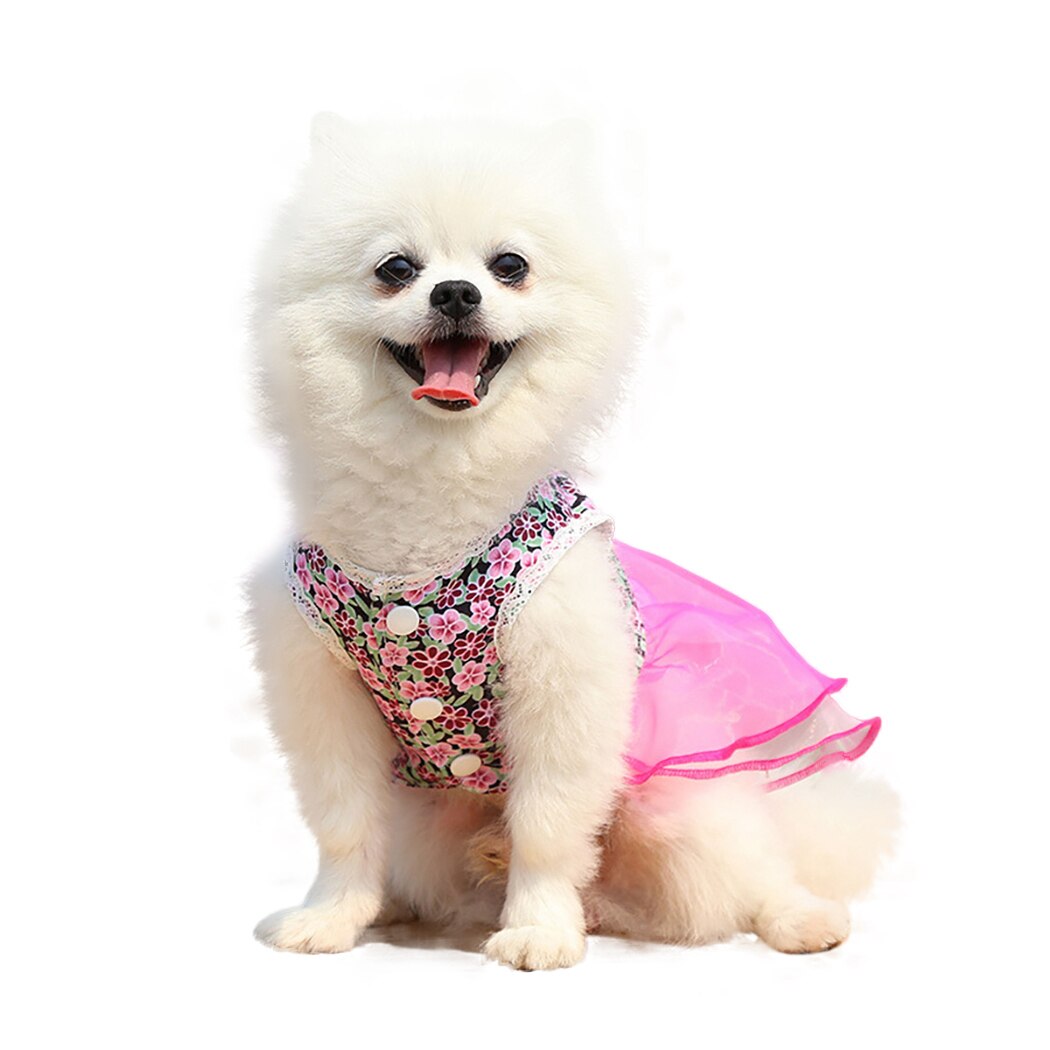 Summe Pet Prinses Rok Bloem Schattige Mode Puppy Dress Pet Kleding Kitten Kleding Meisje Prinses Kleding Pak Kinderen Kleding