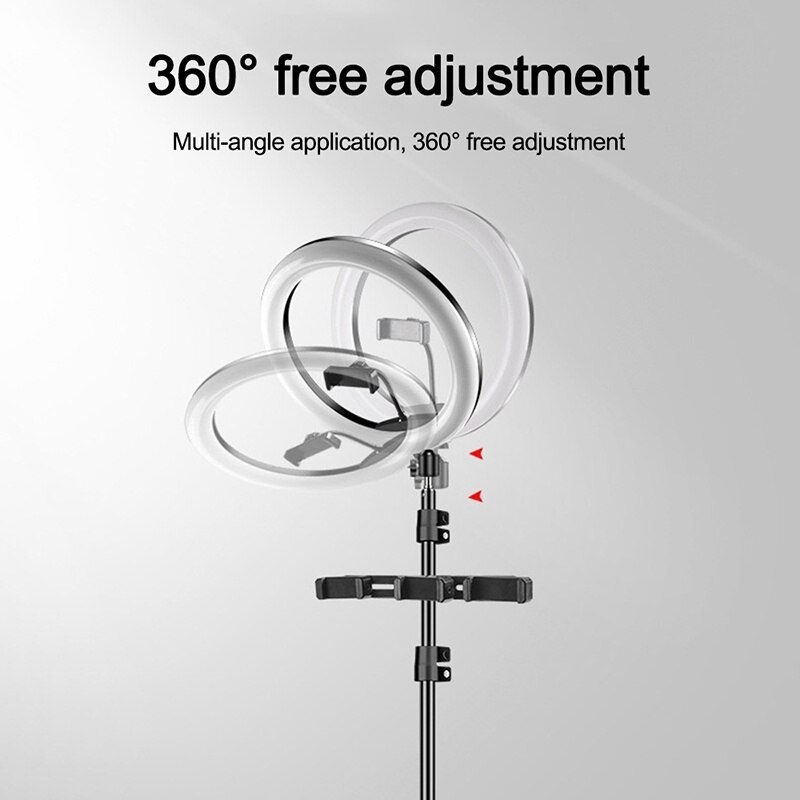 360 ° 8/10in rgb ring full color led selfie invullicht telefoon videolamp statief camera telefoon fotografie video make-up lamp