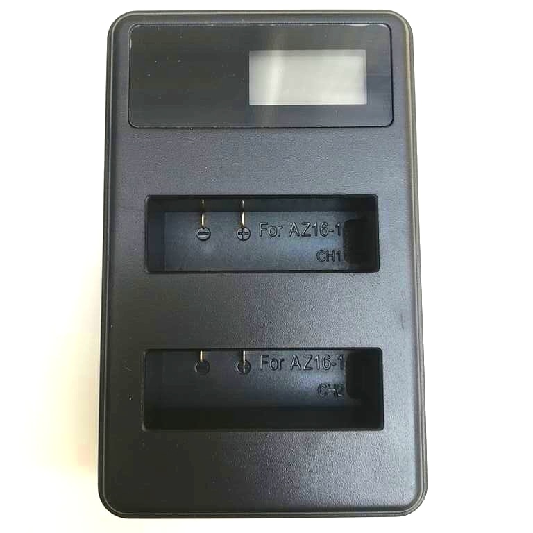 Original para Xiaomi YI 4K batería AZ16-1 USB LCD Dual cargador acción Cámara 2 4k + Lite accesorios 1400mAh batería recargable