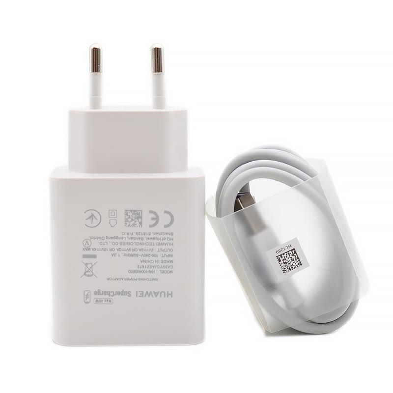 Szybka ładowarka Huawei Supercharge Max 40W 10V/4A z kablem 5A do Huawei P30 P40 Nova 5 5t 7 Pro Mate 30 20 Pro magia 2 Honor V30: EU and 1m cable