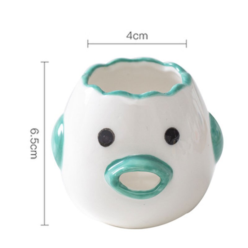 Kitchen Accessories Cute Chicken Ceramic Egg White Separator Egg Yolk Protein Separator: Green