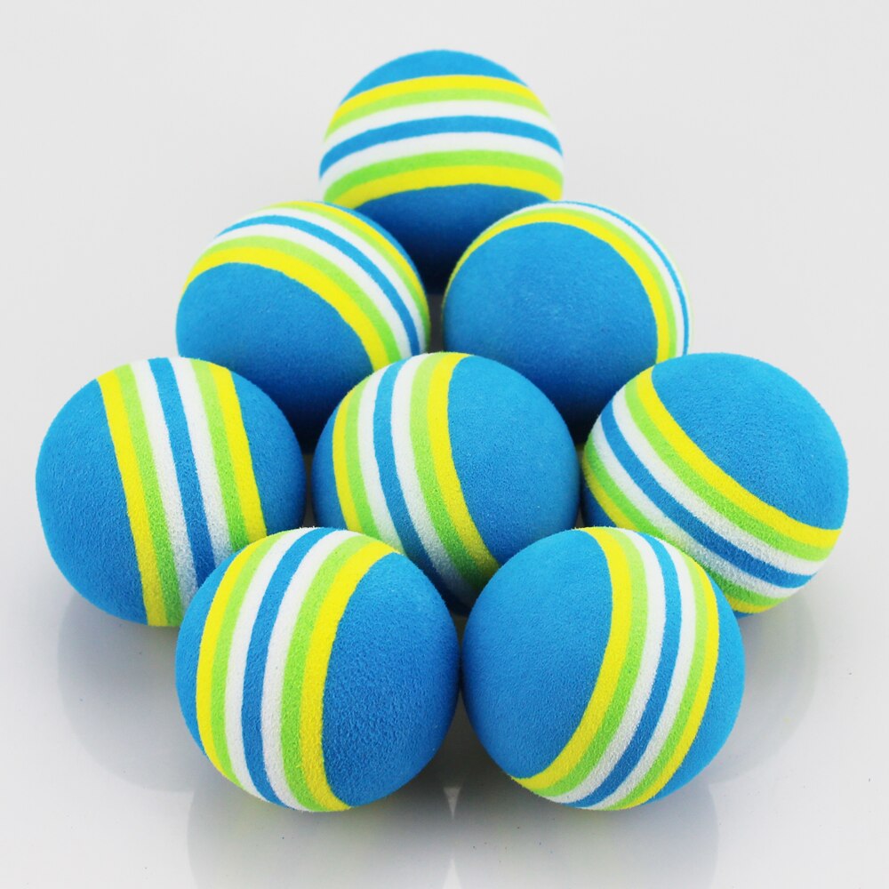 50 Stks/zak Eva Foam Golfballen Regenboog Streep Rood/Blauw/Gele Spons Indoor Praktijk Golfbal Training Aid