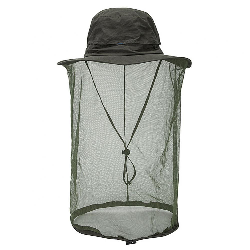Sombrero de apicultura Unisex, malla mosquitera, máscara de red antimosquitos, antiinsectos, cabeza, máscara de protección facial, gorra de pesca al aire libre