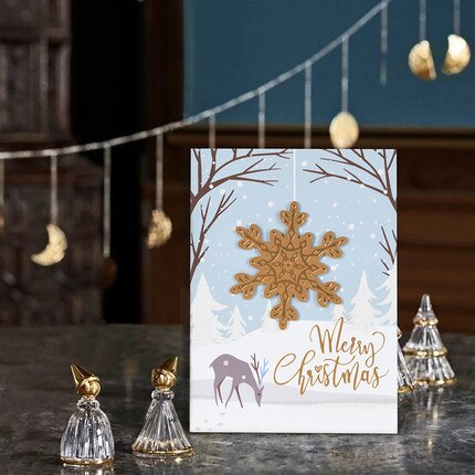 Gold Stamping Ornament Christmas Card 3D handmade Season&#39;s Greeting Invitation Card Business: 2104-02