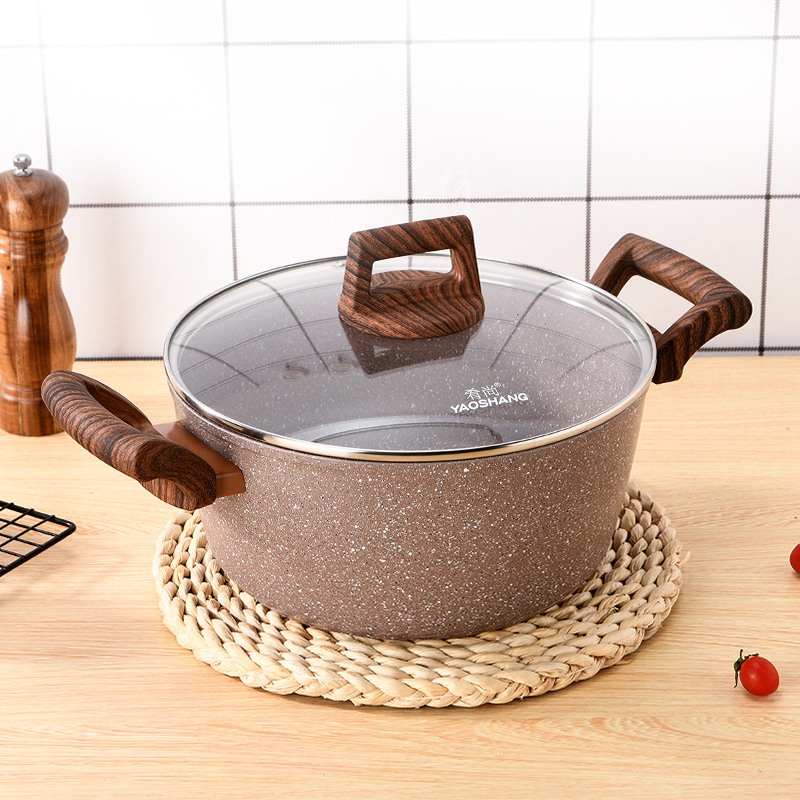 Ollas antiadherentes para sopa, Sartenes multifuncionales de aluminio, Cocina de Inducción, para el hogar y el jardín, DG50TG