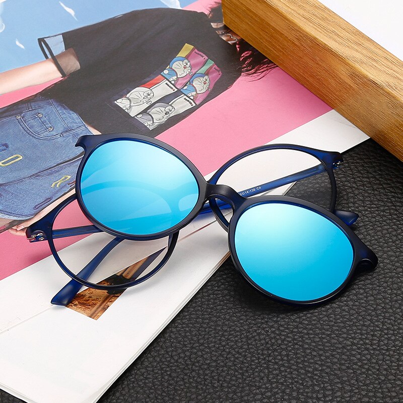 5 Pcs Magnetische Clip Zonnebril Mannen En Vrouwen Bril Met Gepolariseerde Brillen Bijziendheid Optische Reading Frame Met Pakket