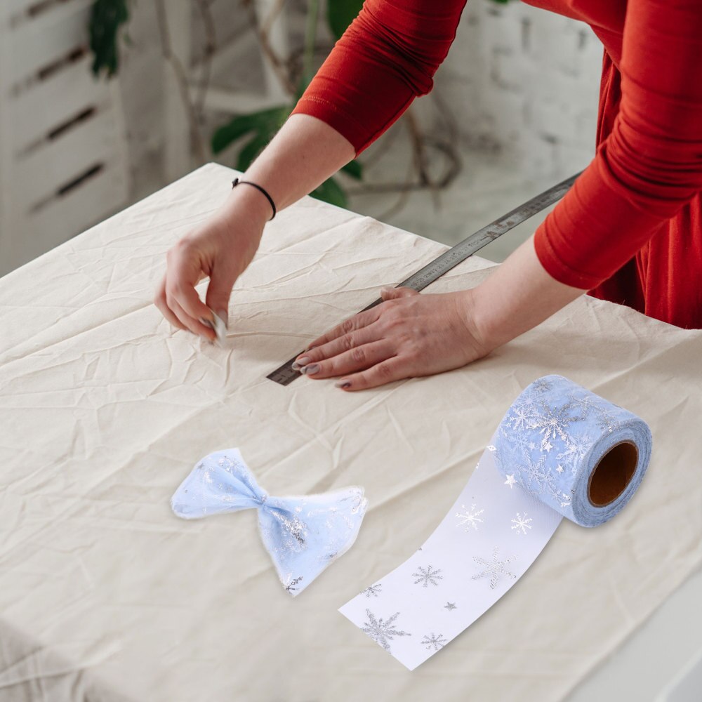 1 impostato Scintillante Garza Rotolo di Avvolgimento Rotolo di Garza per la Festa Di Natale