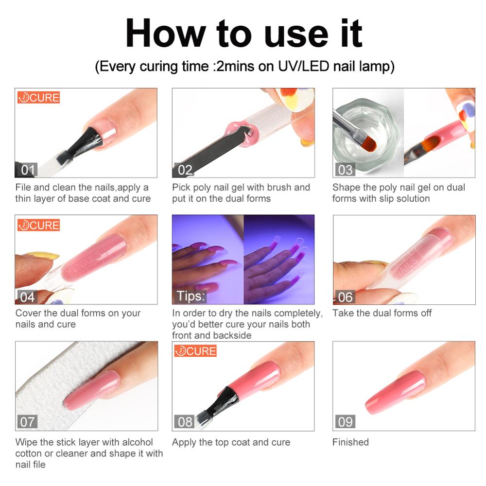 Manicure akryl poly negle gel kit sæt kunst dekorationer gel til forlængelse gel negle kit til negle