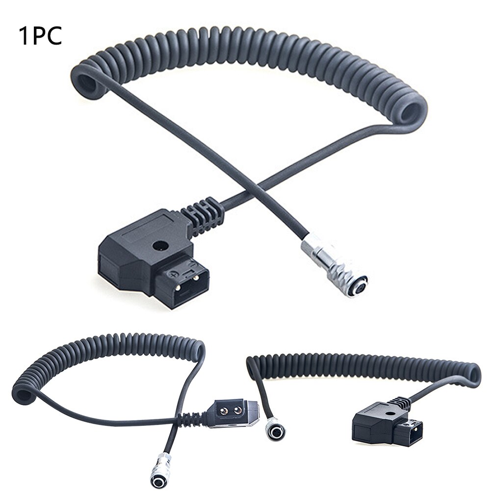 Cable de alimentación de 2 pines para cámara de cine de bolsillo, Cable de resorte duradero portátil a BMPCC 4K, seguro y práctico, ABS Flexible, 14,8 V