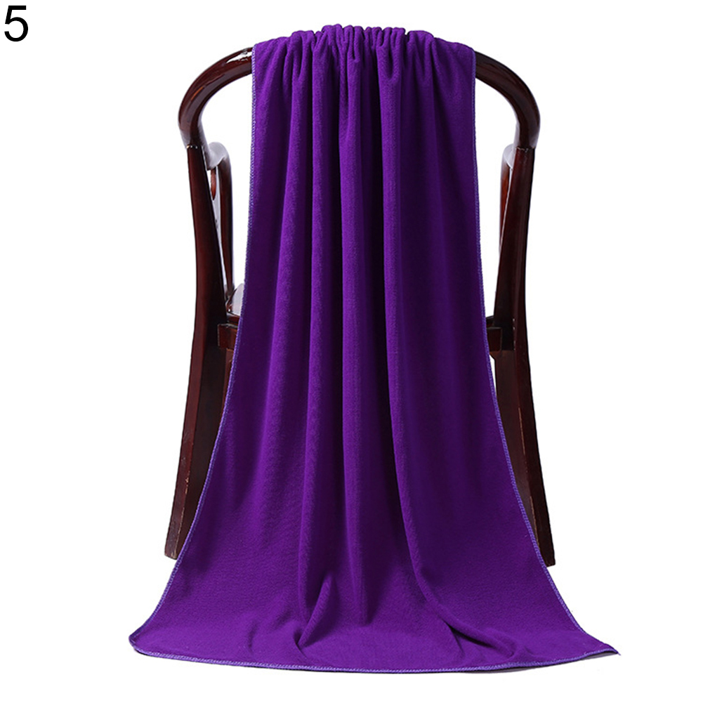 Toalla de microfibra absorbente grande de 80x180cm para secado en la playa, natación, deporte, Toalla de baño, toalla grande textil para el hogar, accesorios deportivos: Purple 671556