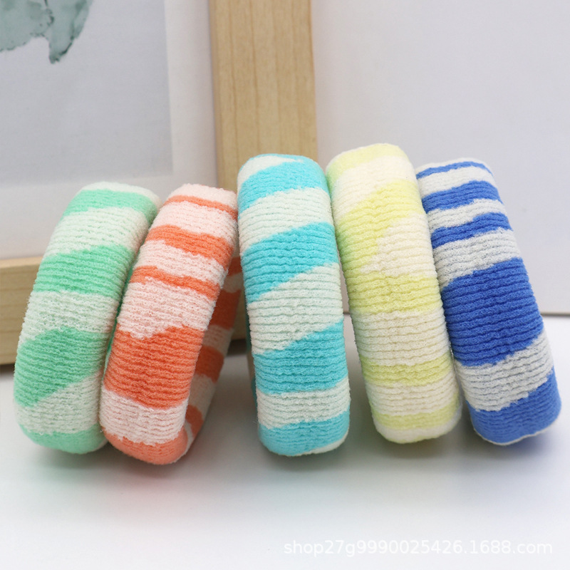 5 uds. De coleteros simples para mujeres y niñas, bandas elásticas de goma para el cabello, accesorios, lazo, Anillo para el cabello, tocado de cuerda, tocados, soporte para cola de caballo: YELLOW