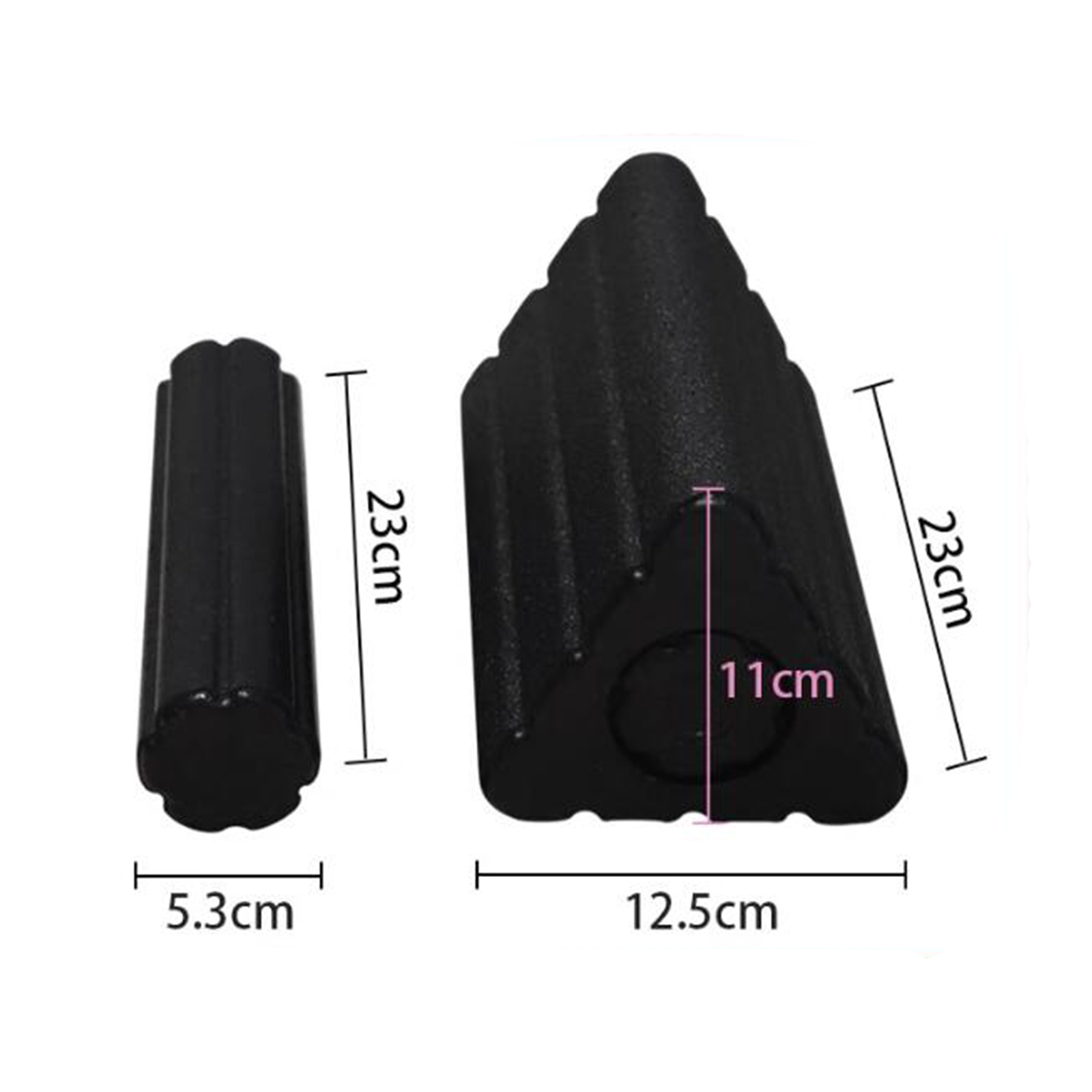 2 In 1 Driehoek Yoga Block Workout Rug Nekbenen Massage Yoga Kolom Roller Foam Spiermassage Oefeningsroller Met Hoge Dichtheid