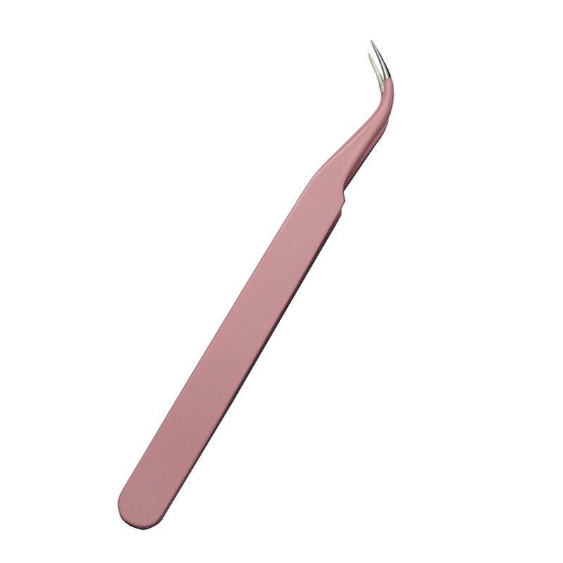 Rostfritt stål böj böjd pormask akne klämma pincett finne komedon remover kit ansiktsrengöring 3 färger: Rosa