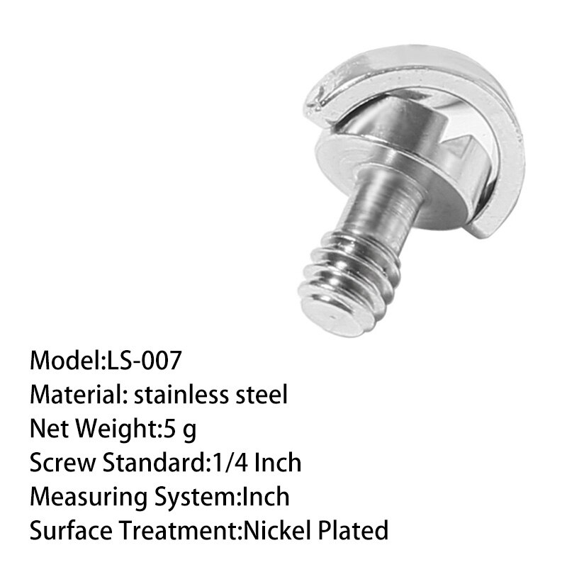 5 PCS Universal D Shaft D-ring 1/4 Inch Hexagon socket Thead Camera Screw for DSLR Camera Rig - LS007