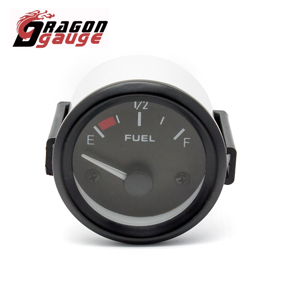 Dragon gauge 2 " 52mm brændstof niveau måler med brændstof float sensor hvid baggrundslys bil gauge passer til 12v bil: Uden svømmer