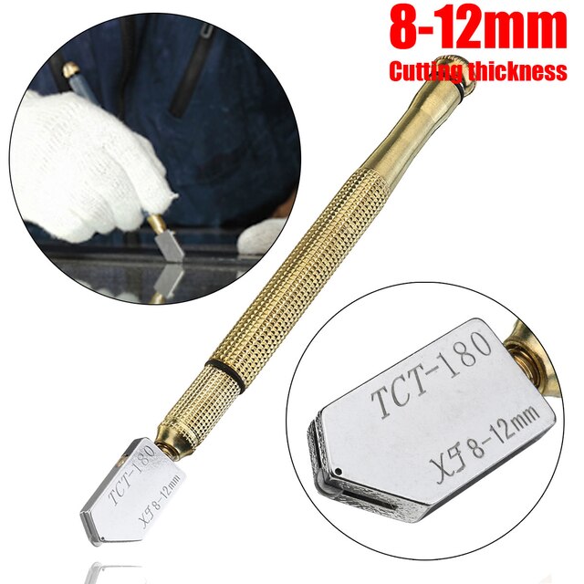 Glass and Tile Cutter 2 In 1 Manual Tile Cutter for Cutting Ceramic Tiles Glass Cutter Tile Opener Diamond Cutting: 3-12mm Gold