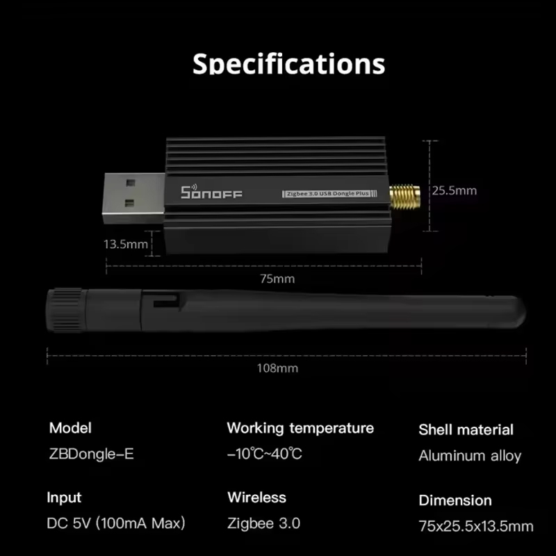 Sonoff zigbee 3.0 usb dongle plus e bezprzewodowa bramka zigbee interfejs usb capture efr 32 mg 21 alexa google home sterowanie głosowe