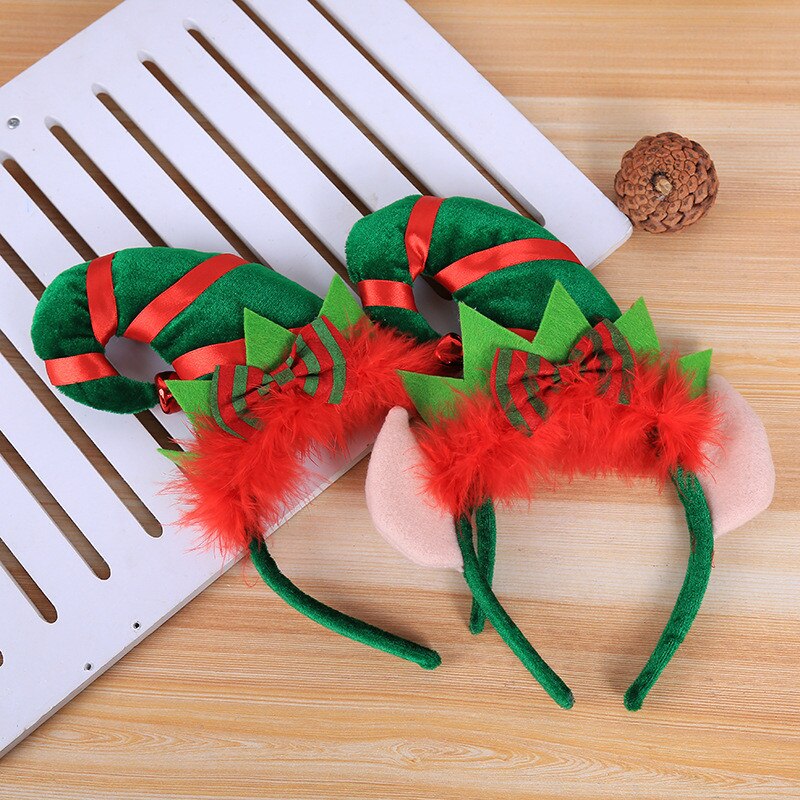 Julepandebånd kvinder pige santa xmas hårbånd lås hovedbeklædning hovedbøjle fest hårbånd hovedbøjle jul
