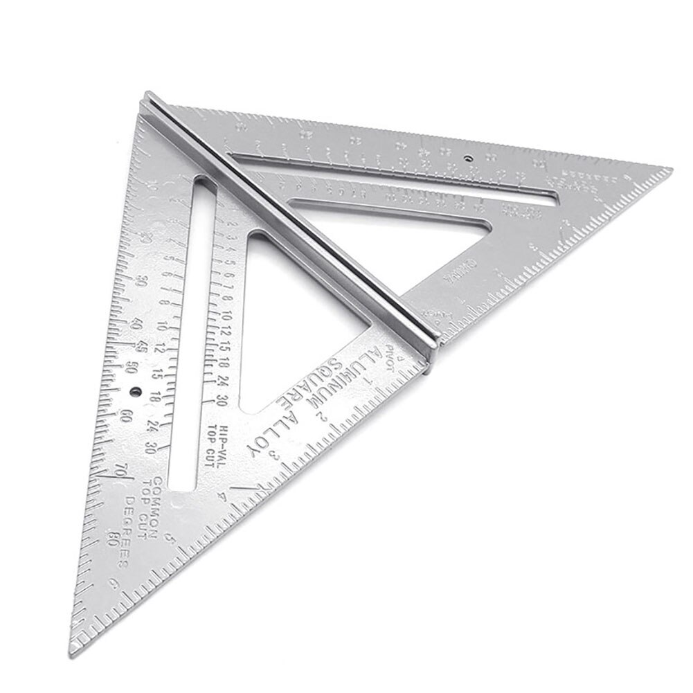 7 inch Measurement Triangle Angle Protractor Measuring Ruler Woodworking Tool Aluminum Alloy Tri-square Line Scriber Saw Guide