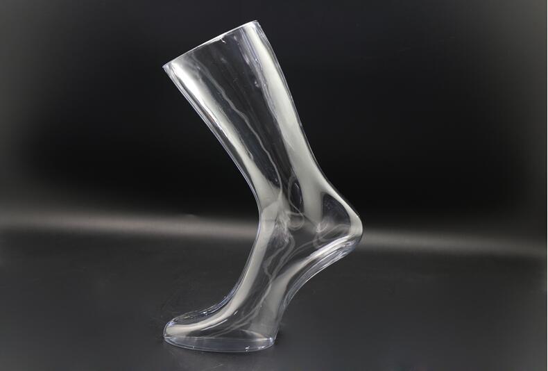 Pied Mannequin pour femme, nouvel outil de présentation de longueur, chaussettes, torse en plastique transparent, 1 pièce