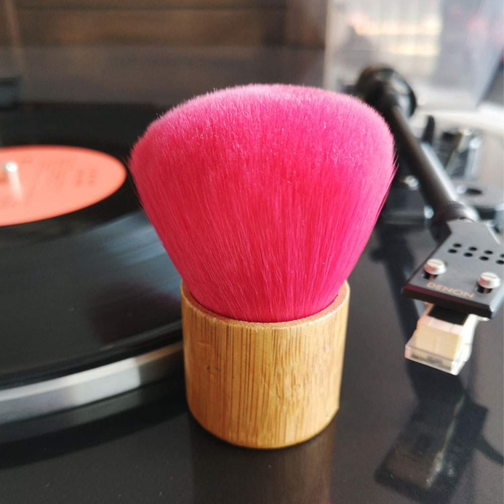 Cd Album Stof Verwijderen Draaitafel Handheld Draagbare Lp Vinyl Record Onderhoud Tool Borstel Mini Anti Statische Bamboe Handvat