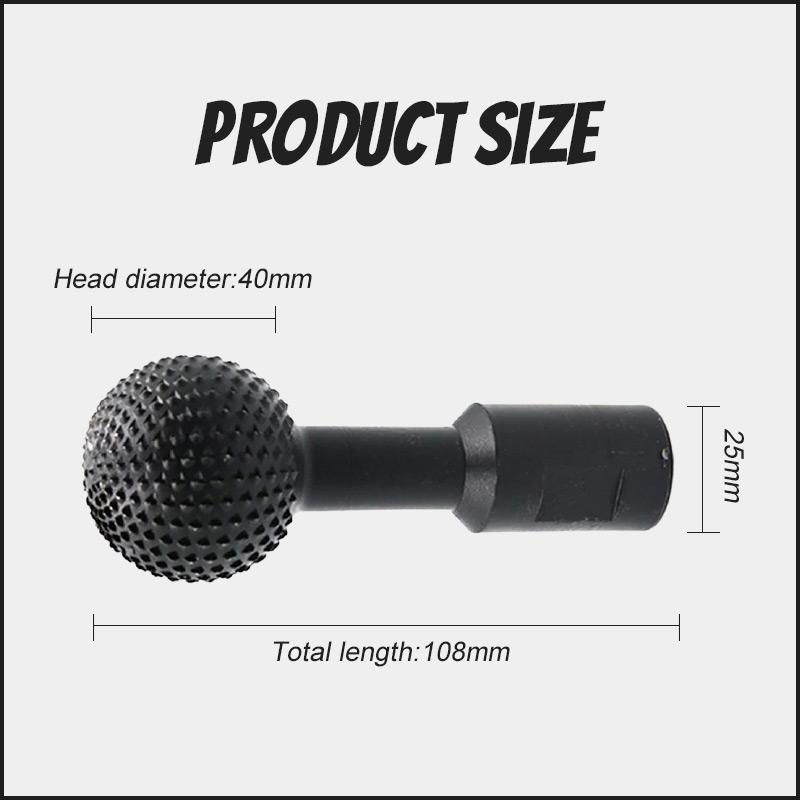 Spherical Carving Polishing Head Spherical Woodworking Wood Carving Tool Wood Groove Knife Angle Grinder Accessories