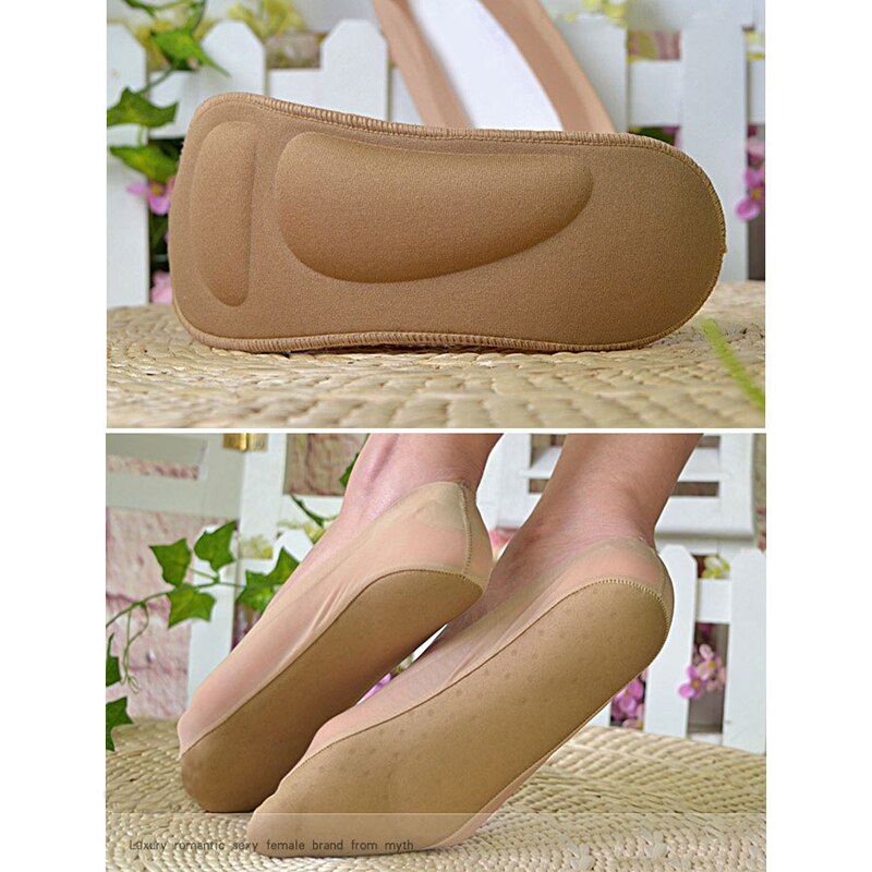 Arch Support 3D Socks Foot Massage Health Care Women Summer Autumn Female Socks Ice Silk Sock Shallow Mouth Silica Gel Invisible