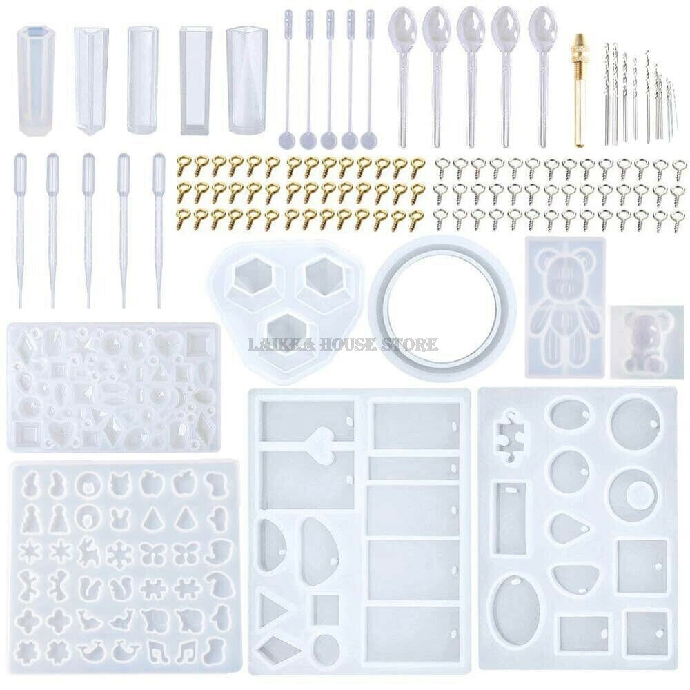 Siliconen Mal Voor Hars Siliconen Uv Hars Diy Klei Epoxy Hars Gieten Mallen En Gereedschappen Set Zonder Pailletten Huishoudelijke Decoraties