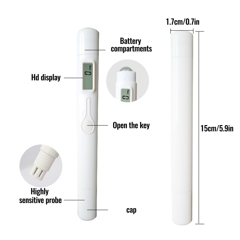 Digital PH Meter High Precision Portable Water Tester Accurate Testing .