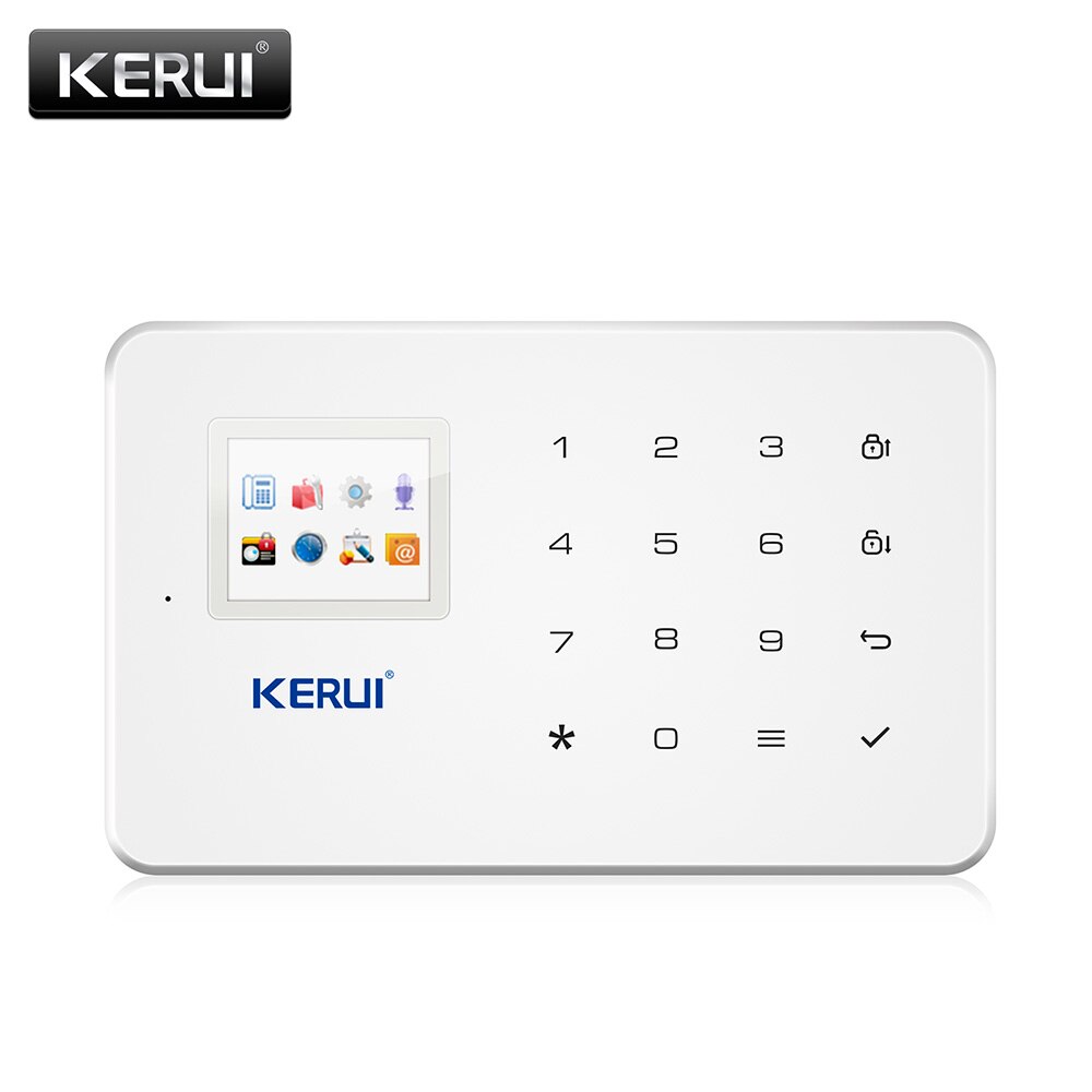 KERUI-alarma GSM DE SEGURIDAD G18 para el hogar, sistema de alarma antirrobo de Color negro, aplicación de Control remoto para Android e IOS: White color / Inglés