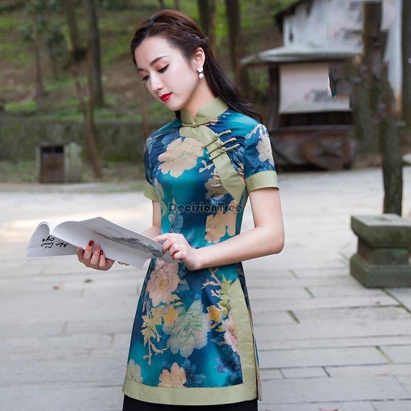 2021 qipao in stile cinese top da donna cinese – Grandado