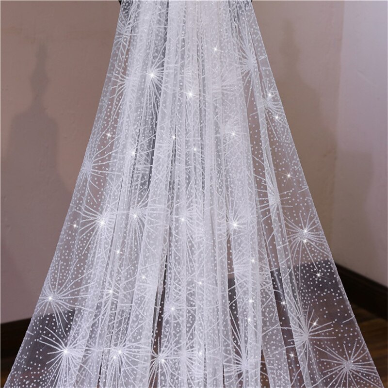 2022 Mode Luxe Bruiloft Sluiers Voor Bruiden Bling Goud 3 Meter Pailletten Crystal Big Bridal Veils Bruiloft Accessoires