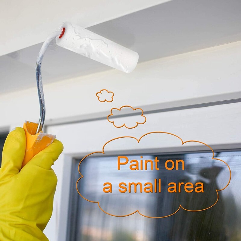 20 Pieces 4 Inch Foam Roller Refills Small Foam Paint Rollers Covers White Smooth Foam Roller Brushes Kit