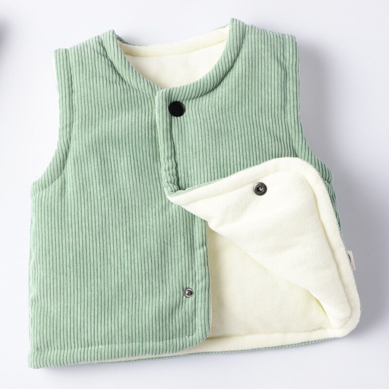 1-6Y Toddler Kids Baby Girl bpys Vest Outwear Zipper Coat Waistcoat Warm Jacket Autumn Winter Clothes tank for children 205
