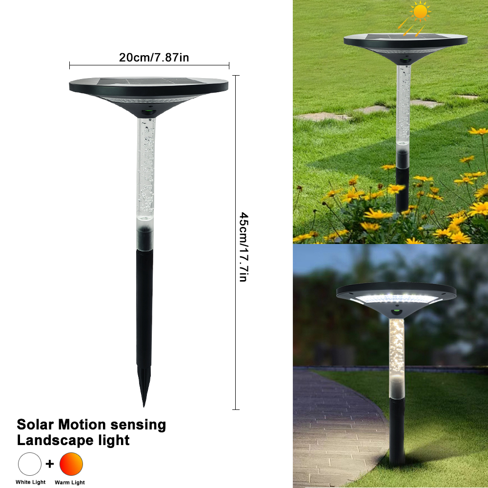 Solar Lawn Lamp Outdoor Powered Pathway Lights Waterproof Bright Walkway Landscape Lamp Path Driveway Lawn Garden Warm White: Blue / 6-10W
