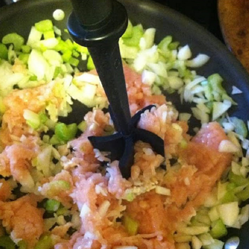 1pc Vleeshakker, Hamburger Chopper Premium Hittebestendige Stamper en Smasher voor Hamburger Vlees Gemalen Rundvlees Gemalen Kalkoen