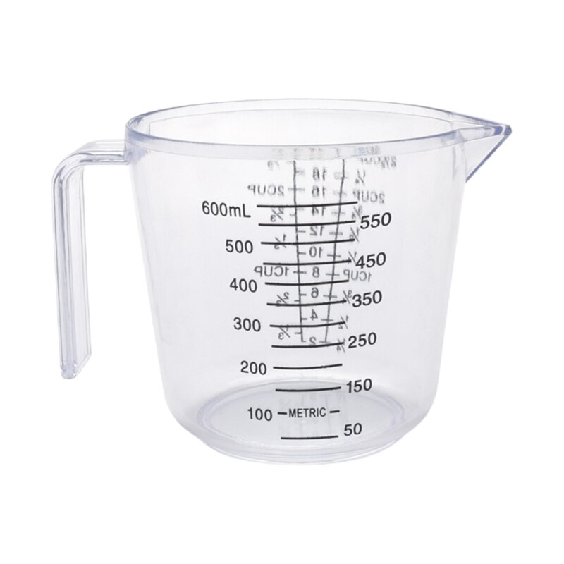 Clear Plastic Measuring Cup with Scale Measurement Stackable Water Measure Jug 124E