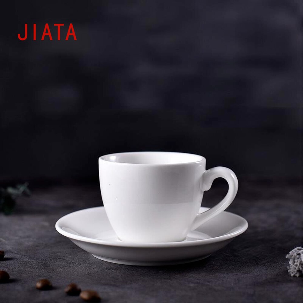 pure white simple coffee cup and saucer set ceramic cup tableware household coffee cup