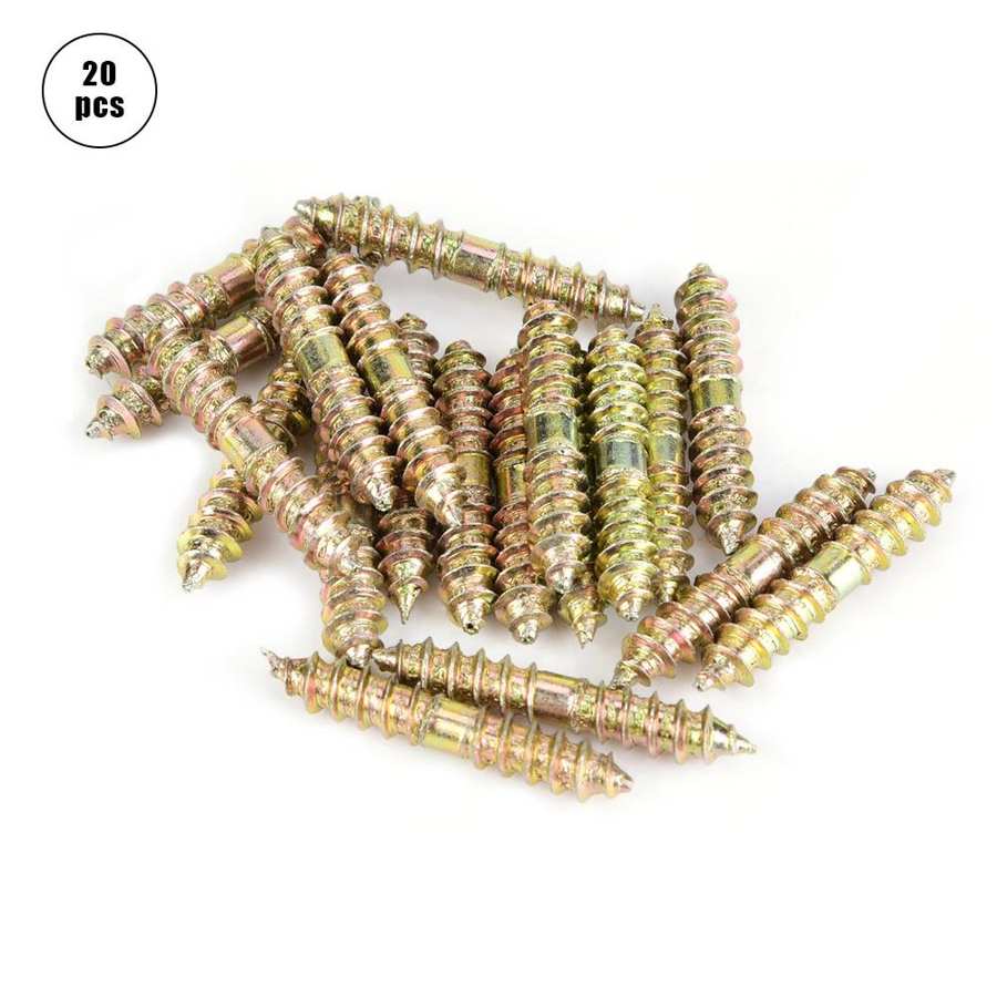 Självgängande gängad skruv 30mm förzinkning fixerande pluggskruv hangänga 5mm dia gängad skruv för trä till trä