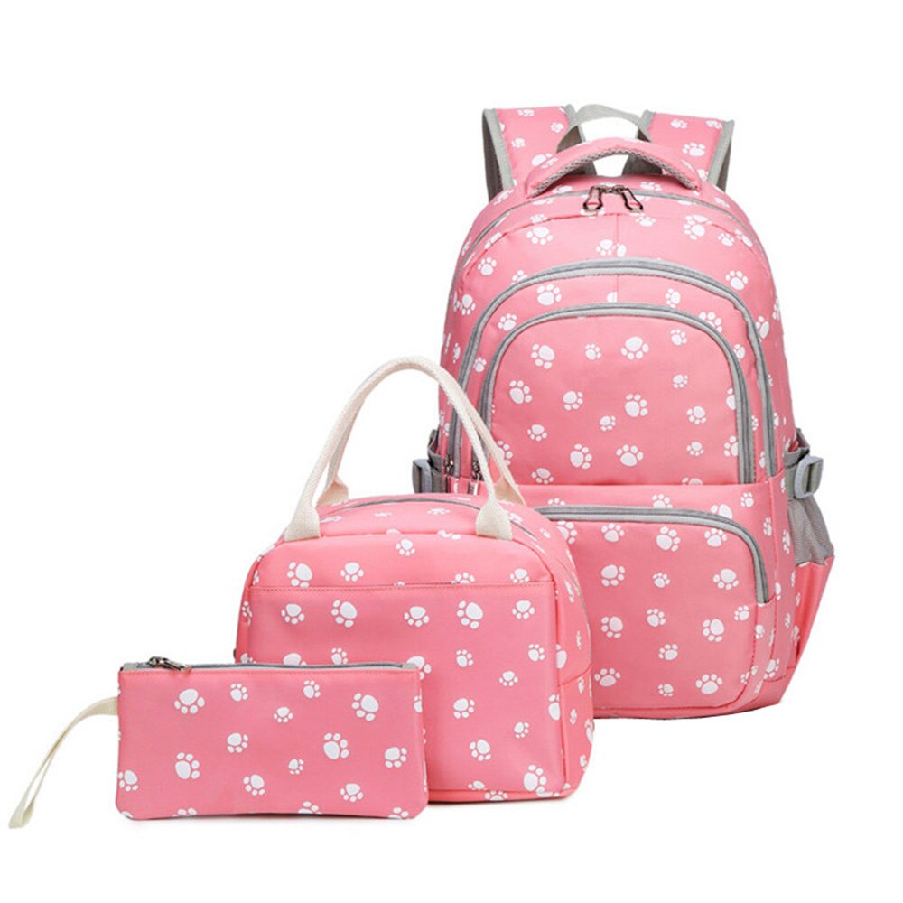 Afdrukken Schooltassen 3 stks/set voor Tienermeisjes Vrouwen School Rugzak Mode Student Boek Tas Kinderen Rugzakken met handtas