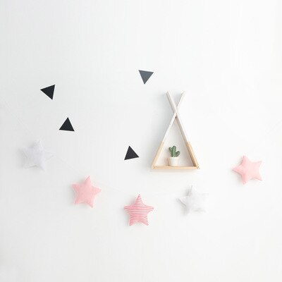 5 pièces étoiles tente corde suspendue chambre lit décoration pendentif nordique mur enfants chambre photographie jouet enfants noël accolade: Rose rayé