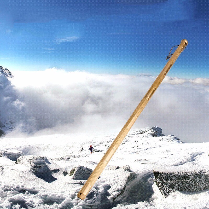 Outdoor Mountaineering Rod Fold Hit Stick Aluminium Alloy Hand Bring Mountain Climbing Self Protection Equipment Fight Camp Tool