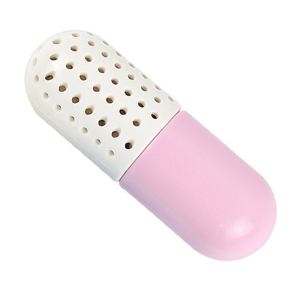 Shoes Deodorizer Closet Steriliser Eliminator Drawer Air Purifying Smell Remover Capsule Shape Moisture Absorber: Pink