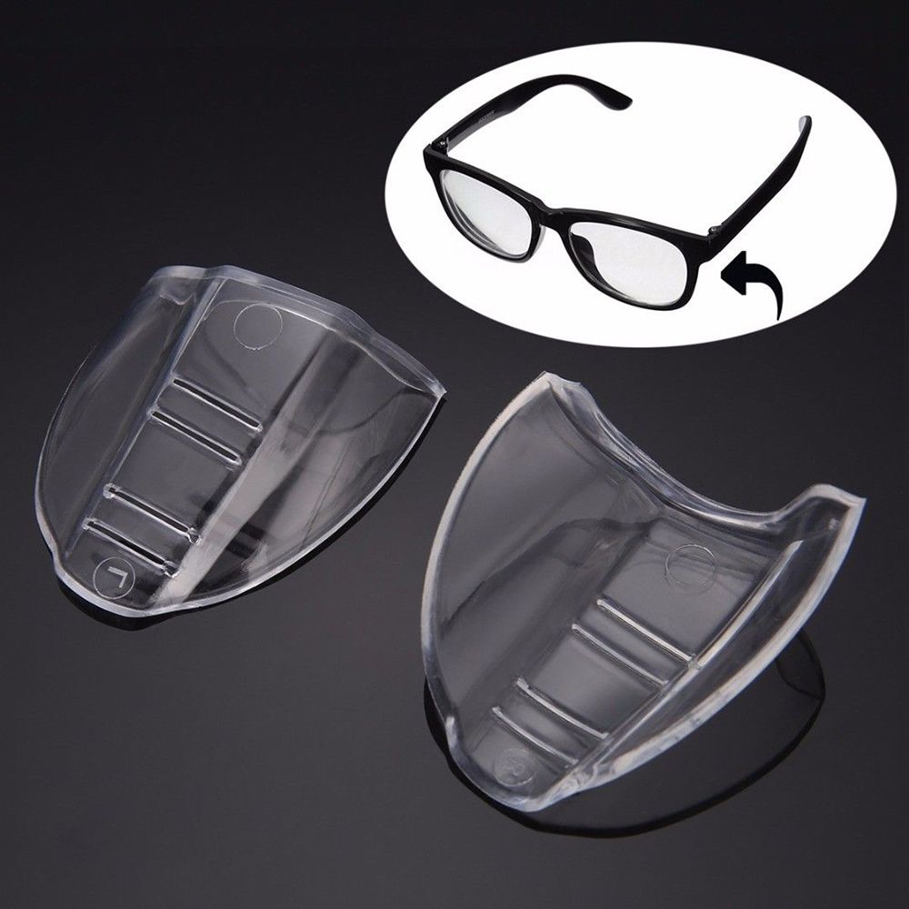 1 par beskyttelsesbriller beskyttelsesovertræk til briller universal beskyttelsesbriller sideskærme tpu polyurethan klar flap sidebeskytter