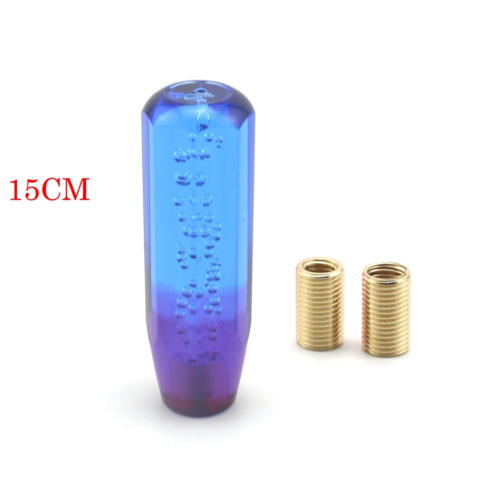Car Manual Shift Knob Gear Shifter Head Shift Knob Stick Crystal Transparent Bubble Purple Blue Throw Gear Shifter 15CM 20CM: blue 15cm