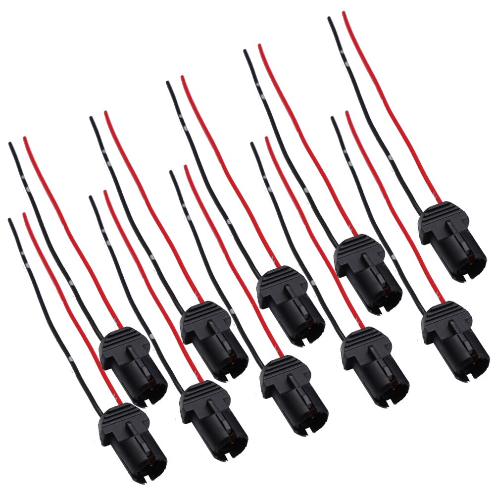 YUNPICAR 194 T10 W5W Wedge Rubber Vervanging Stopcontacten Kabelboom Connector Led-lampen 10Pcs