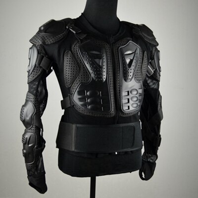 moto complet corps armure vestes hommes coude épaule poitrine dos Protection Protection équipement de Protection vêtements vestes: Black / L