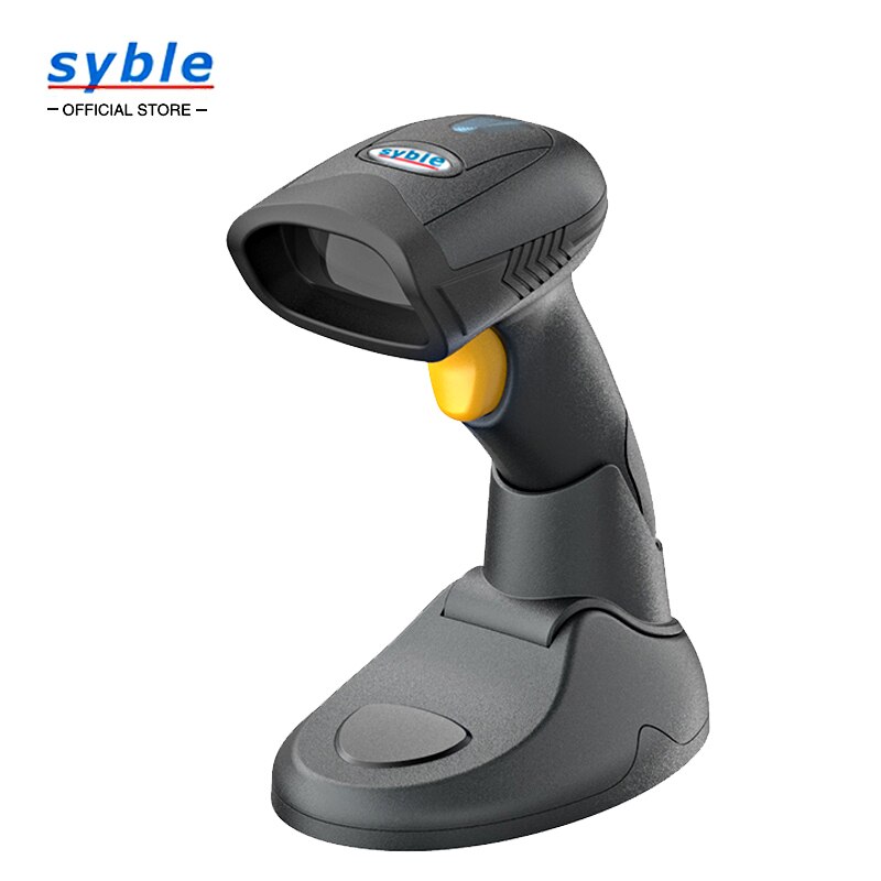 Syble 2D Bluetooth Barcode Scanner with Base, XB-6221BT