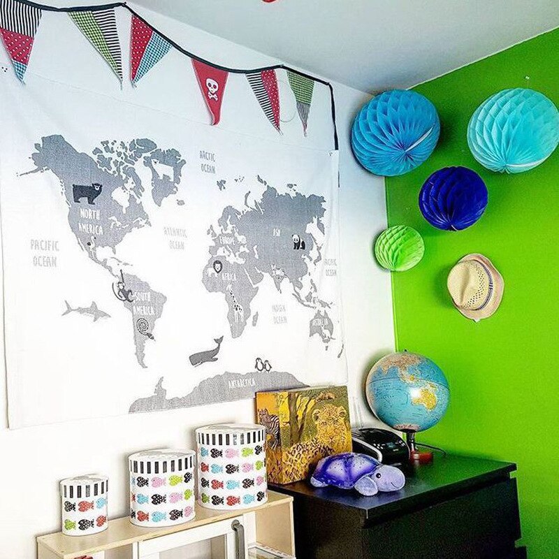 Baby Play Mats World Map Adventure Children'S Game Mats For Kids Boys Girls Baby Crawling Mat Carpet Indoor Photography