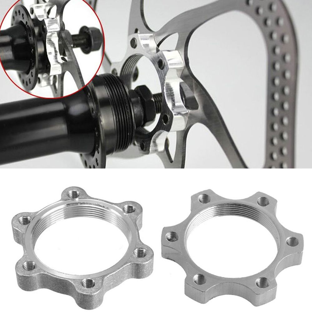 1pc Fahrrad Freilauf Gewinde Naben Disk Aluminium Fahrrad Gewinde Naben Disk Bremsscheibe 6 Bolzen Flansch Adapter Radfahren Zubehör